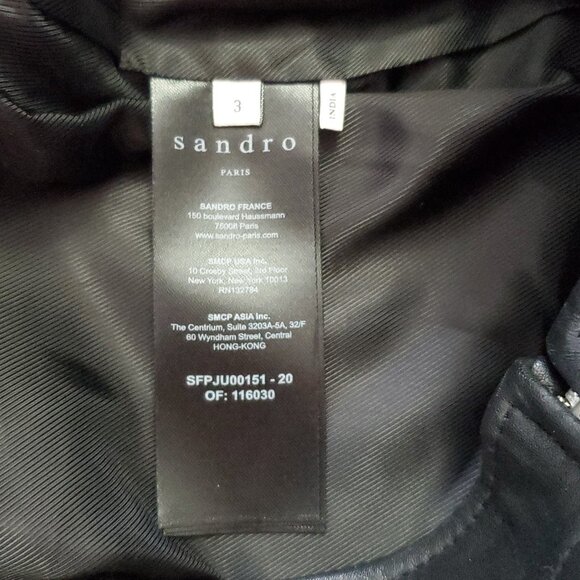 Sandro lamb leather skirt size 3 - Picture 6 of 7